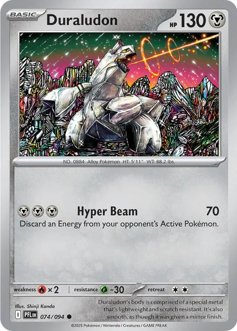 Duraludon #074/094 Reverse Holofoil Pokémon card from Phantasmal Flames