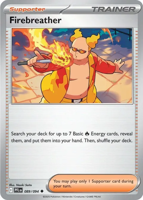 Firebreather #089/094 Reverse Holofoil Pokémon card from Phantasmal Flames