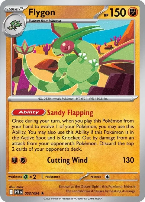 Flygon #053/094 Reverse Holofoil Pokémon card from Phantasmal Flames