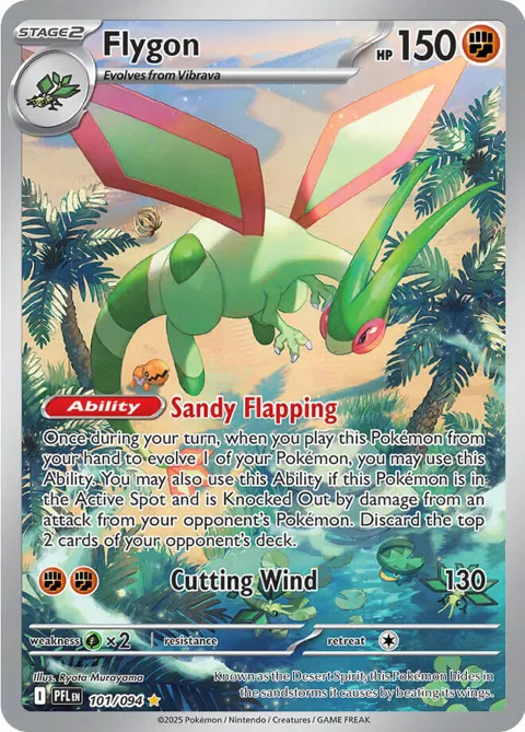 Flygon #101/094 Holofoil Pokémon card from Phantasmal Flames