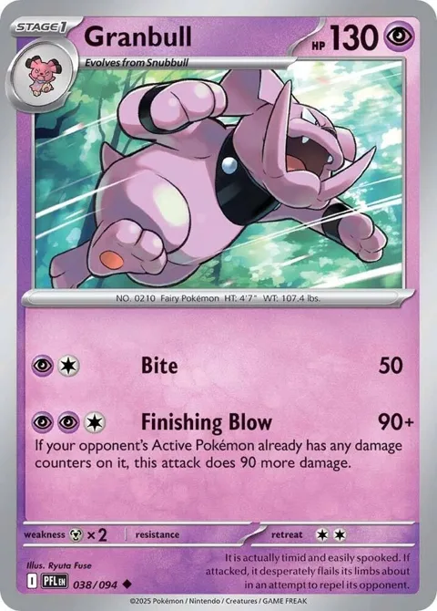 Granbull #038/094 Pokémon card from Phantasmal Flames