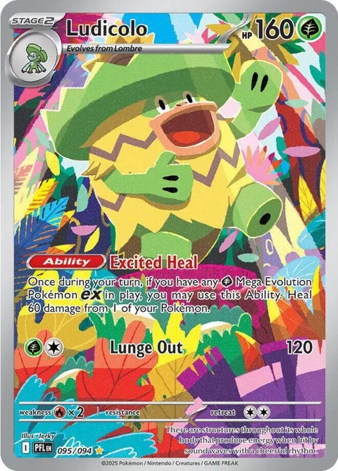 Ludicolo #095/094 Holofoil Pokémon card from Phantasmal Flames