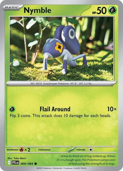 Nymble #009/094 Pokémon card from Phantasmal Flames