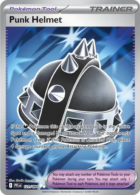 Punk Helmet #121/094 Holofoil Pokémon card from Phantasmal Flames
