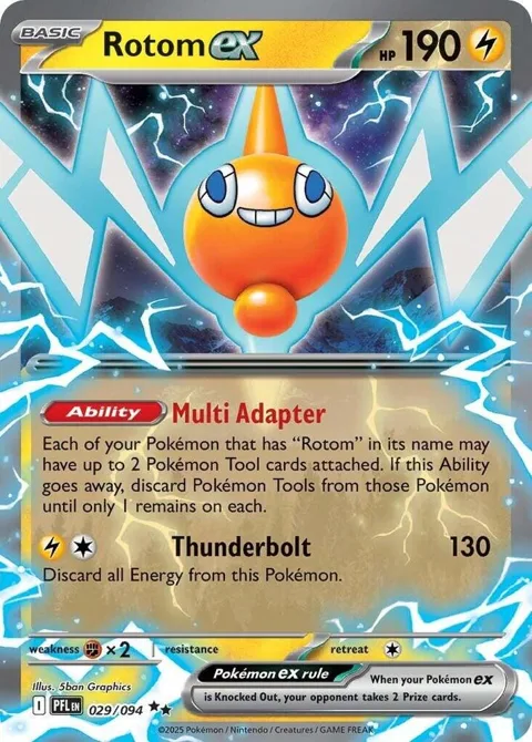 Rotom ex #029/094 Holofoil Pokémon card from Phantasmal Flames