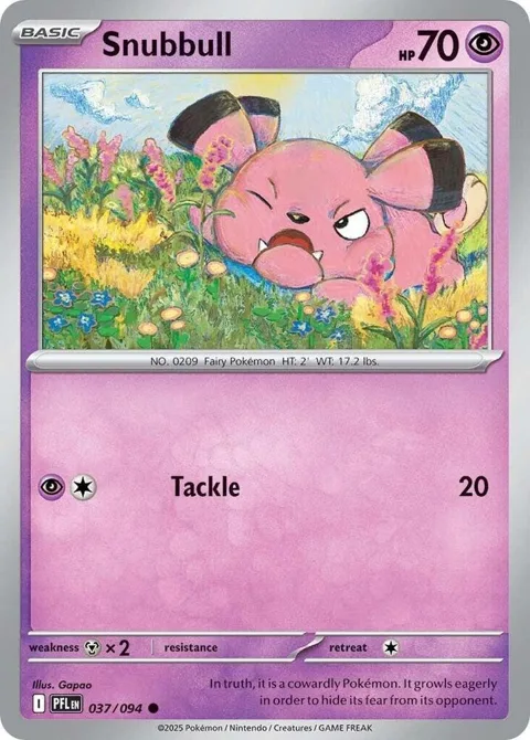 Snubbull #037/094 Pokémon card from Phantasmal Flames