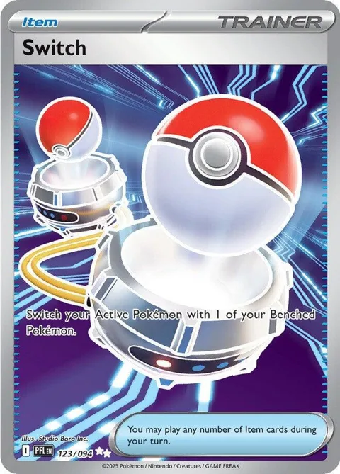 Switch #123/094 Holofoil Pokémon card from Phantasmal Flames