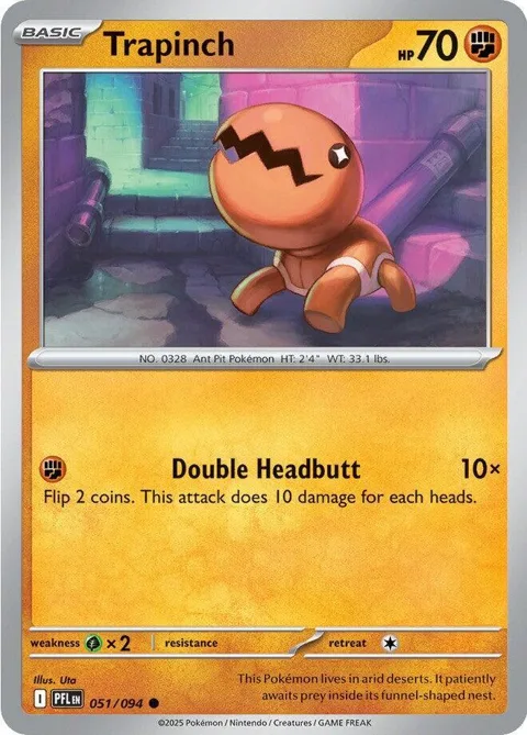 Trapinch #051/094 Pokémon card from Phantasmal Flames