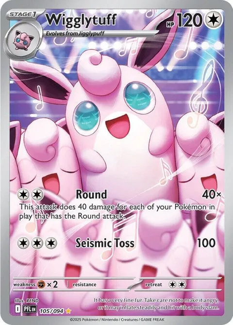 Wigglytuff #105/094 Holofoil Pokémon card from Phantasmal Flames