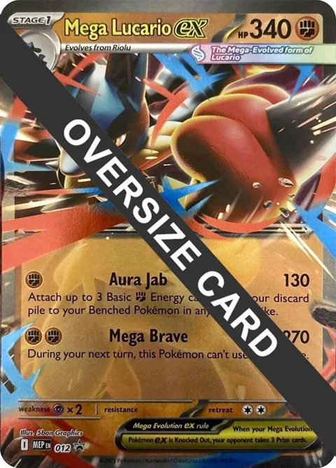 Mega Lucario ex #012 Holofoil Pokémon card from Jumbo Cards