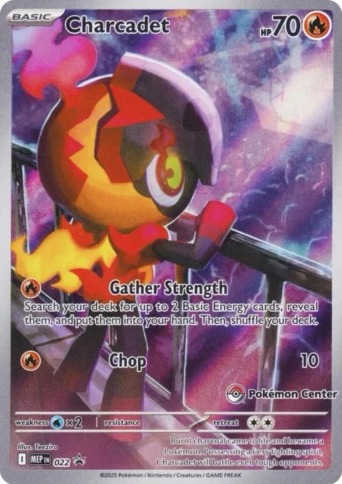Charcadet - 022 Pokemon Center Exclusive #022 Holofoil Pokémon card from Mega Evolution Promo