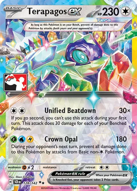 Terapagos ex - 128/142 Prize Pack Series 7 #128/142 Holofoil Pokémon card from Prize Pack Series Cards