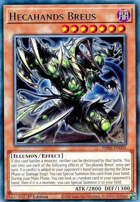 Hecahands Breus PHRE-EN005 Yu-Gi-Oh card from Phantom Revenge