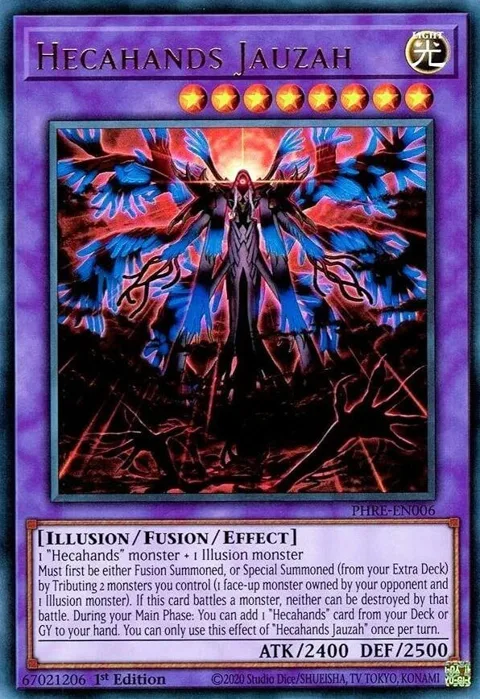 Hecahands Jauzah PHRE-EN006 Yu-Gi-Oh card from Phantom Revenge