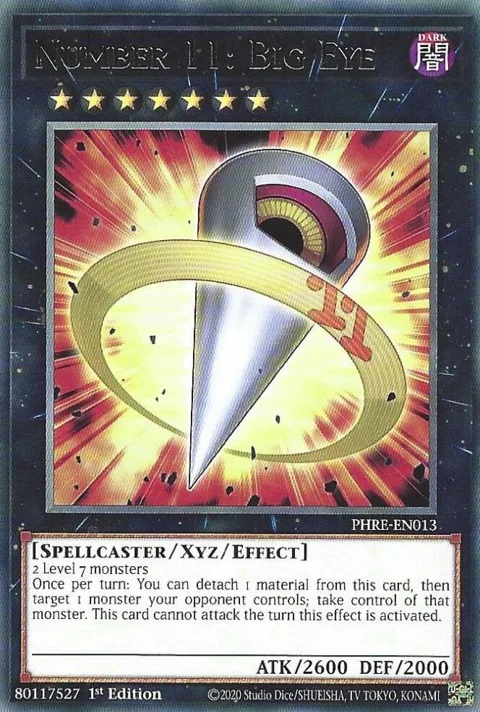 Number 11: Big Eye PHRE-EN013 Yu-Gi-Oh card from Phantom Revenge