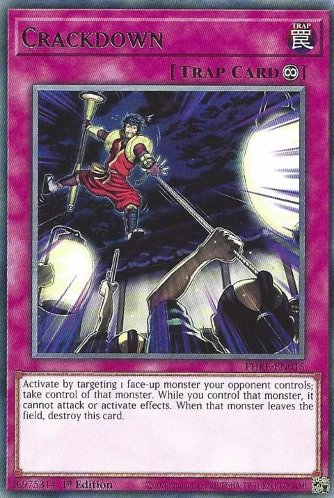 Crackdown PHRE-EN015 Yu-Gi-Oh card from Phantom Revenge