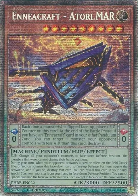 Enneacraft - Atori.MAR Starlight Rare PHRE-EN022 Yu-Gi-Oh card from Phantom Revenge
