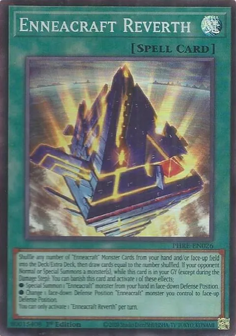 Enneacraft Reverth Super Rare PHRE-EN026 Yu-Gi-Oh card from Phantom Revenge