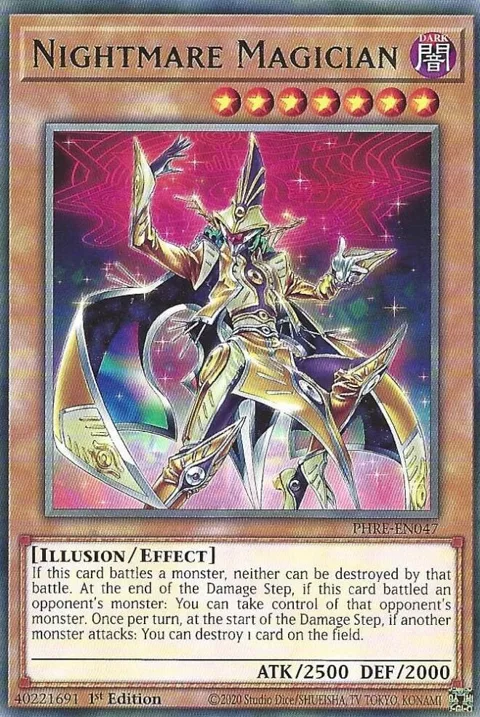 Nightmare Magician PHRE-EN047 Yu-Gi-Oh card from Phantom Revenge