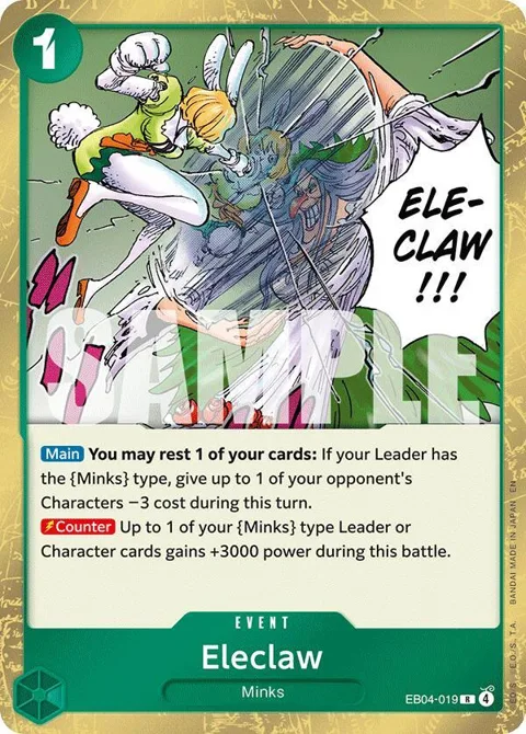 Eleclaw EB04-019 One Piece card from The Azure Sea's Seven