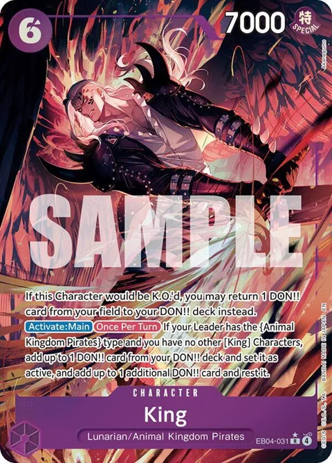 King Alt Art EB04-031 One Piece card from The Azure Sea's Seven