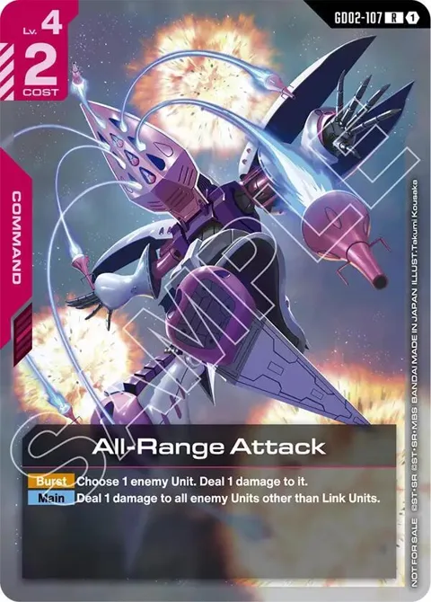 All-Range Attack Newtype Challenge 2025 Mission 3 GD02-107 Gundam card from Gundam Promotional Cards