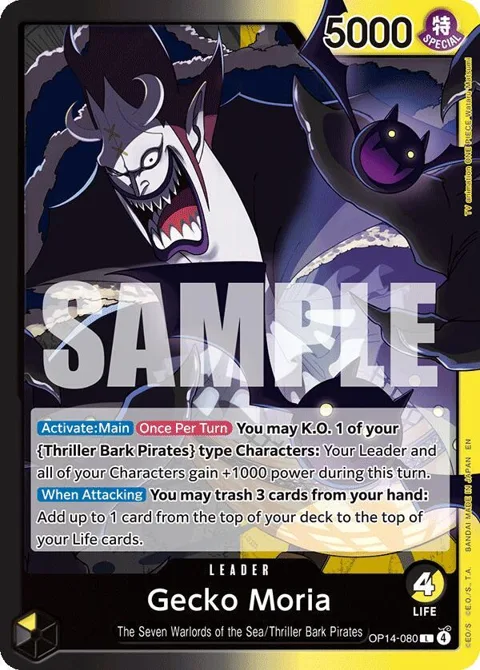 Gecko Moria OP14-080 One Piece card from The Azure Sea's Seven