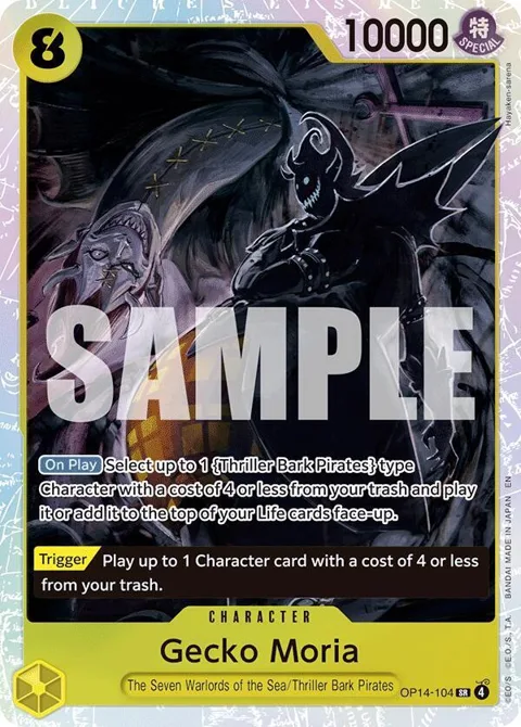 Gecko Moria OP14-104 One Piece card from The Azure Sea's Seven