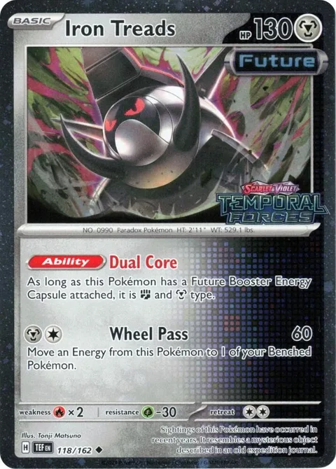 Iron Treads Temporal Forces Stamped #118/162 Holofoil Pokémon card from Miscellaneous Cards & Products