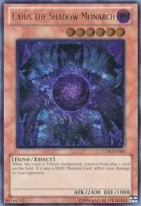 Caius the Shadow Monarch Ultimate Rare TU03-EN000 Yu-Gi-Oh card from Turbo Pack: Booster Three