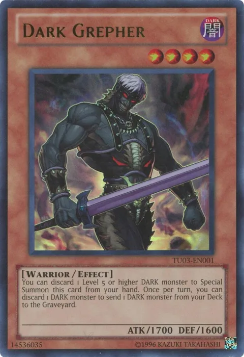 Dark Grepher TU03-EN001 Yu-Gi-Oh card from Turbo Pack: Booster Three