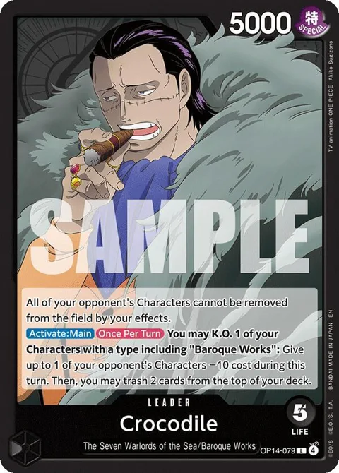 Crocodile OP14-079 One Piece card from The Azure Sea's Seven