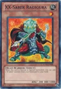 XX-Saber Ragigura TU03-EN008 Yu-Gi-Oh card from Turbo Pack: Booster Three