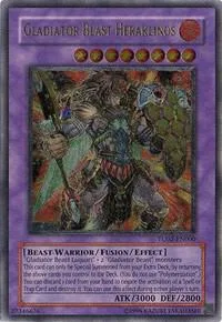 Gladiator Beast Heraklinos Ultimate Rare TU02-EN000 Yu-Gi-Oh card from Turbo Pack: Booster Two