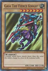 Gaia The Fierce Knight LCYW-EN002 Unlimited Yu-Gi-Oh card from Legendary Collection 3: Yugi's World
