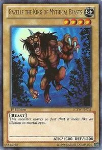 Gazelle the King of Mythical Beasts LCYW-EN011 1st Edition Yu-Gi-Oh card from Legendary Collection 3: Yugi's World