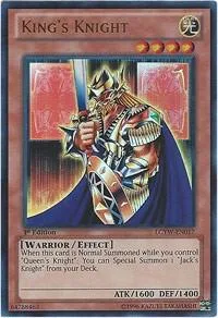 King's Knight LCYW-EN017 1st Edition Yu-Gi-Oh card from Legendary Collection 3: Yugi's World