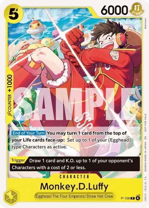 Monkey.D.Luffy Store Tournament 2025 Vol. 4 P-106 One Piece card from One Piece Promotion Cards