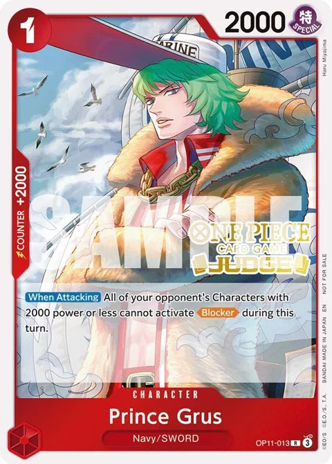 Prince Grus Judge Pack Vol. 7 OP11-013 One Piece card from One Piece Promotion Cards