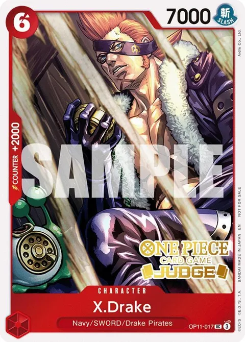 X.Drake Judge Pack Vol. 7 OP11-017 One Piece card from One Piece Promotion Cards