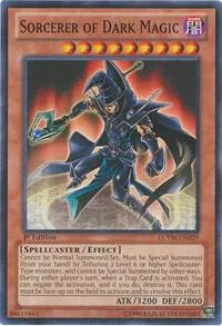 Sorcerer of Dark Magic LCYW-EN029 1st Edition Yu-Gi-Oh card from Legendary Collection 3: Yugi's World