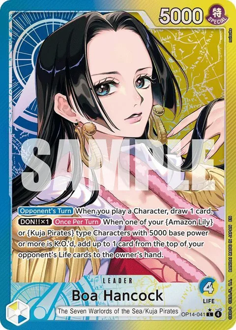 Boa Hancock Alt Art OP14-041 One Piece card from The Azure Sea's Seven