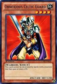 Obnoxious Celtic Guard LCYW-EN036 Yu-Gi-Oh card from Legendary Collection 3: Yugi's World