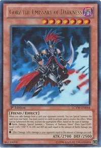 Gorz the Emissary of Darkness LCYW-EN044 1st Edition Yu-Gi-Oh card from Legendary Collection 3: Yugi's World