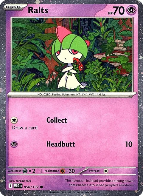 Ralts Cosmos Holo #058/132 Holofoil Pokémon card from Miscellaneous Cards & Products