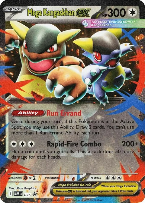 Mega Kangaskhan ex #025 Holofoil Pokémon card from Mega Evolution Promo