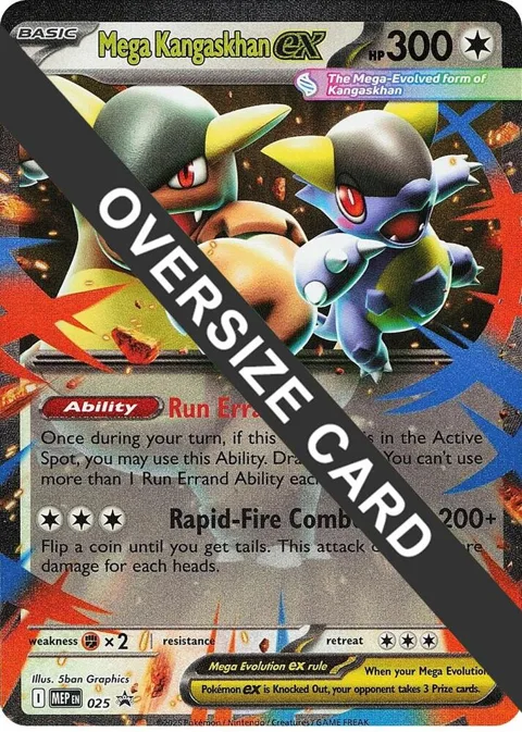 Mega Kangaskhan ex #025 Holofoil Pokémon card from Jumbo Cards