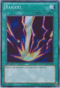 Raigeki LCYW-EN054 Unlimited Yu-Gi-Oh card from Legendary Collection 3: Yugi's World