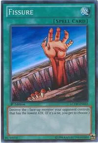 Fissure LCYW-EN055 1st Edition Yu-Gi-Oh card from Legendary Collection 3: Yugi's World
