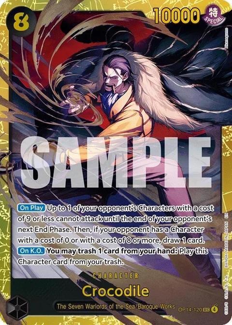 Crocodile OP14-120 One Piece card from The Azure Sea's Seven
